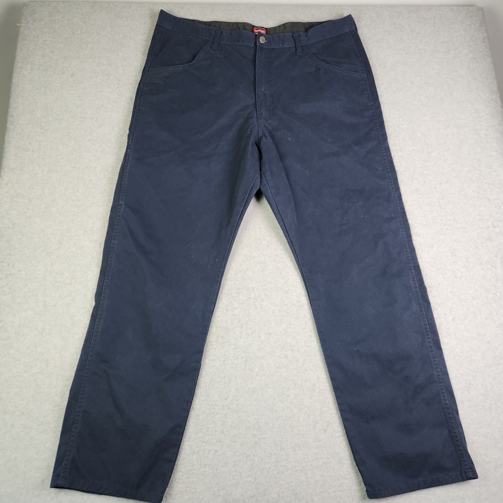 Wrangler Workwear Pants Mens 40x31 Navy Utility Carpenter Low Waist Straight Leg